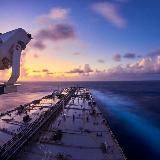 At sea